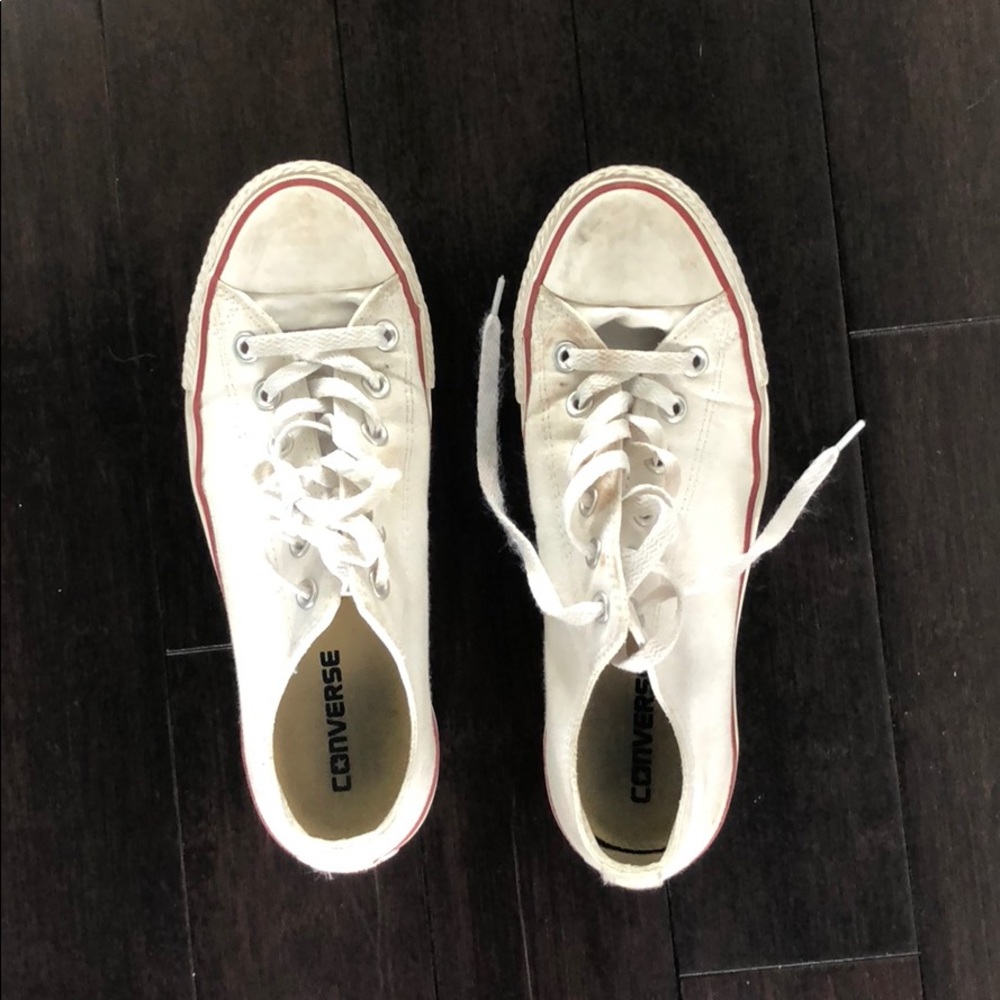 Gently used White Converse Women’s Size 9